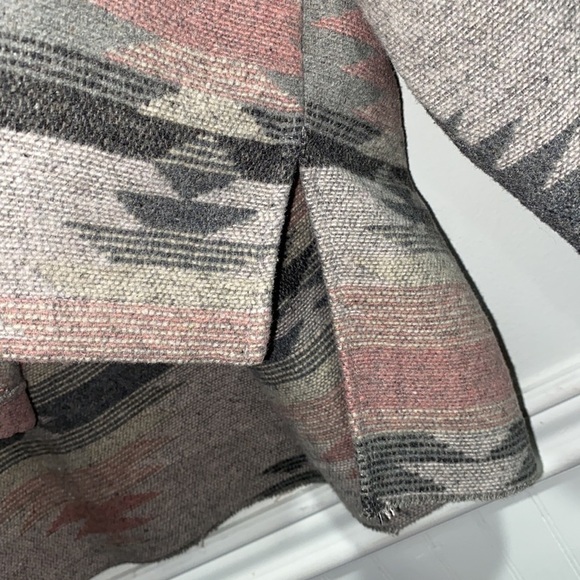 Western jacket shacket medium cotton soft cozy gray pink 2 button pockets - Picture 3 of 5